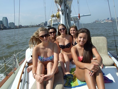 NY sailing yacht Prelude foredeck